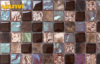 China Colorful Porcelain And Glass Ceramic Mosaic Tiles , Commercial Ceramic Tile for sale