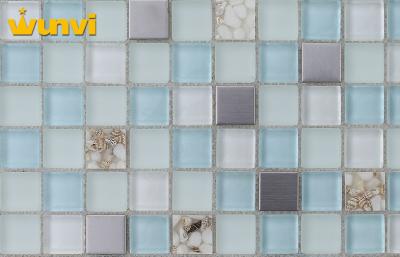 China Customized Glass Mosaic Porcelain Or Ceramic Tile For Bathroom , SGS for sale