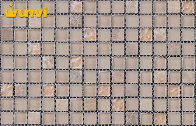 China OEM Restaurant Decorative Glass Ceramic Mosaic Tiles With Variation Design for sale