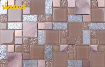 China Decorative Wall and Floor Kitchen Mosaic Tiles , Kitchen Backsplash Glass Tile for sale