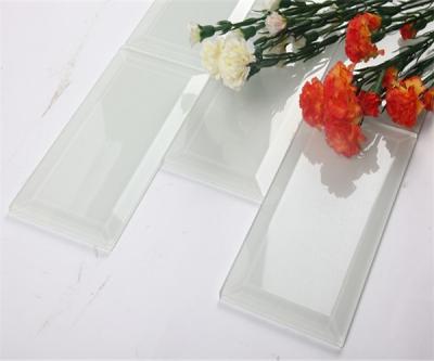 China Antioxidant Transparent Glass Mosaic Subway Tile / Brick Glass Tile for sale