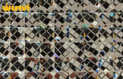 China 13 facets Polished Silver Mirror Mosaic Tiles , Beveled Glass Mirror Tiles for sale