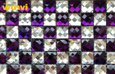 China Unique Purple Laminated Mirror Glass Mosaic Floor Tiles With Acid - Proof for sale