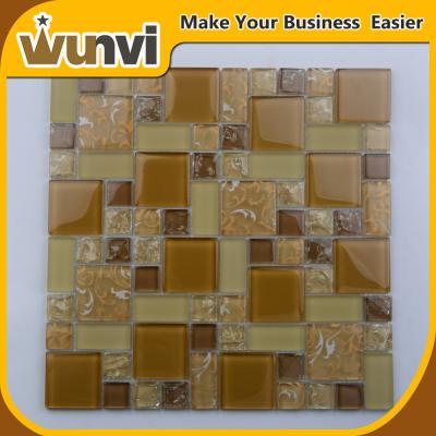 China Proffesional Glass Mosaic Wall Tiles Craft  Projects Building Material 8mm for sale