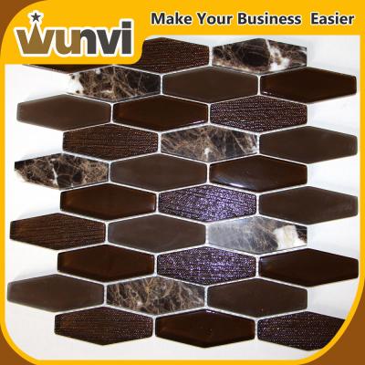 Chine Verre de bâtiment et tuile de mosaïque de pierre, backsplash en pierre naturel de tuile de mosaïque à vendre