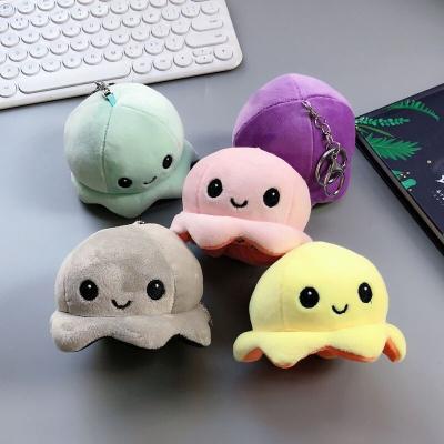 China New Inverted Pendant Key Chain Stuffed Octopus Plush Octopus Plush Key Chain Double Sided Bag Pendant Stock Number for sale