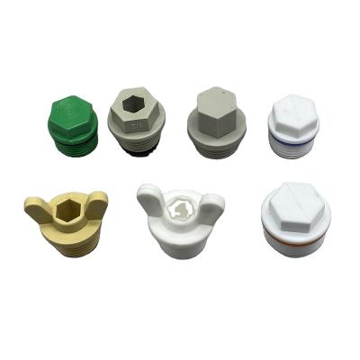 China Wellthing polypropylene factory direct sales ppr plastic pipe fittings new external thread plug with apron plug for sale