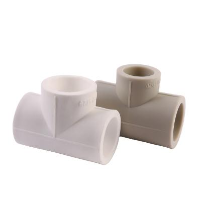 China Joining pipe lines Wellthing factory direct sales ppr full plastic tee hot equal diameter equal diameter water pipe fittings 20-110 for sale