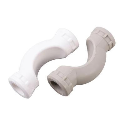 China Joining pipe lines bridge bend in Wellthing factory direct sales ppr pipe fittings all plastic bridge bend shop ppr pipe fittings for sale