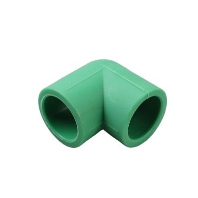 China Pipe lines connect Wellthing factory full ppr gray green 90 degree elbow direct plastic equal diameter elbow for sale