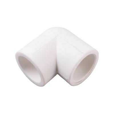 China Joining Pipe Lines Wellthing Factory Direct Sale PPR Pipe Fittings White Plastic Elbow 20-110ppr Full 90 Degree Elbow Equal Diameter for sale