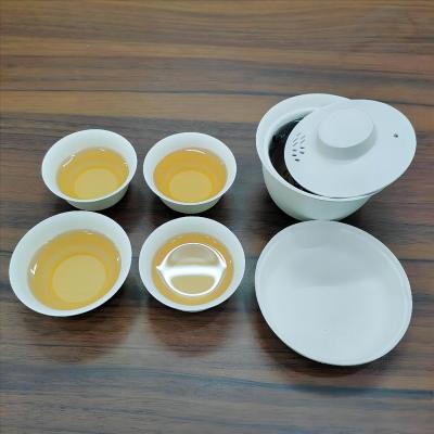 China Eco Disposable Degradable Sugarcane Materials Yisong Travel Convenient Paper Teapot With Cups for sale