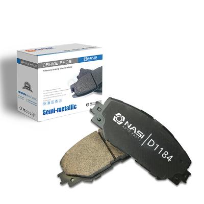 China NASI Wholesale 04465-0D110 Brake Pads Quiet Low Dust Semi-Metallic Brake Pads Durable Friction Material For Car D1184 for sale