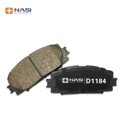 China Durable D1184 Low Dust Quiet Brake NASI Semi-Metallic Brake Pad With Quiet Low Dust For Japanese Car for sale