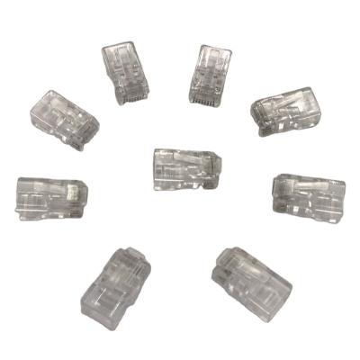 China hot selling transparent connector 8p8c crystal head rj45 cat6 plug wire connector automotive connector monitoring adapter for sale