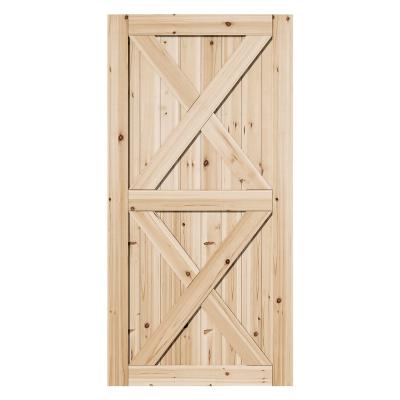 China Decoration AliExpress Hot Selling Removable Door Log Soundproof Barn Door American Style Hanging Rail Sliding Door for sale