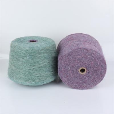 China Anti-pilling 4.5NM/1 Imitated Space Bear Velvet Blend Dye Chat Fluffy Soft Warm Elastic Luxury Fancy Yarn On Cone For Sweater Blanket Shawl for sale