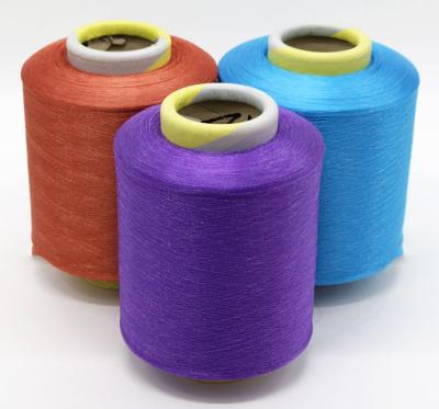 China 75NM/1 Polyester Blend Anti-Static Nylon Organza Thread Lightweight Plain Weave For Draping Silk Texture Fancy Yarn For DIY Summer Skirt Dress Shawl for sale