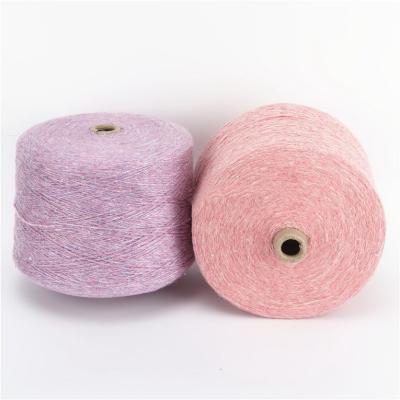 China 20NM/2 Mercerized 10% Wool Blend Sequin Air Yarn Viable Colored Space Dyed Lurex Multicolor Tiny Sequin Fancy Yarn For DIY Sweater for sale