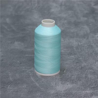 China Anti-bacteria 150D/2 polyester near luminous thread continuous 100% glow lighting soft fluorescent thread on spool for embroidery ishoes lace tie for sale