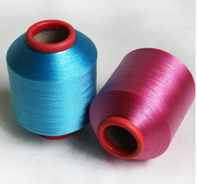 China Antistatic 75nm/1 - 50%polyester 50%nylon blended blend organza yarn bag saree fabric filament yarn on sale for knitting weaving crochet for sale