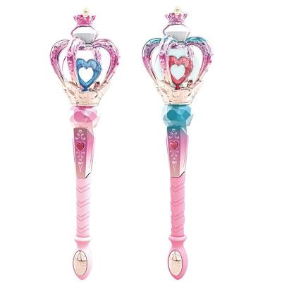 China Luminous music New children's magic wand music light fairy wand gift box girl princess birthday gift puzzle toy factory wholesale for sale