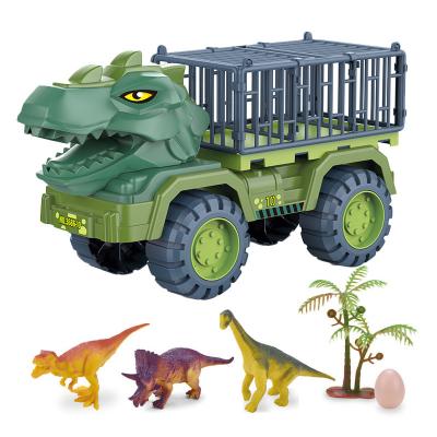 China Large dinosaur engineering truck Transporter simulated Tyrannosaurus Rex model inertial fall resistant excavator crane gift toy 41*16.5*25CM for sale