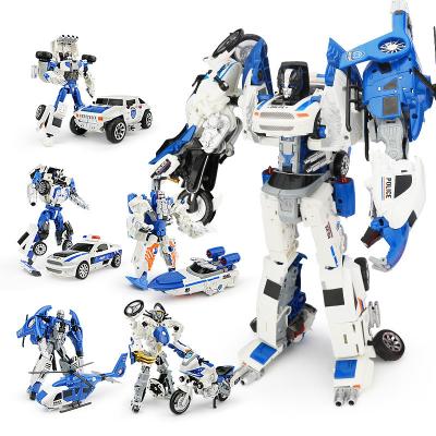 China Deformation Children alloy deformation car plane robot toys Sea land air City Men 5IN1 model alloy robot boy gift toy wholesale for sale