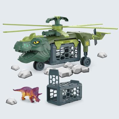 China Sliding Dinosaur transport helicopter inertia engineering car Tyrannosaurus Rex excavator car Boy gift toy car wholesale for sale