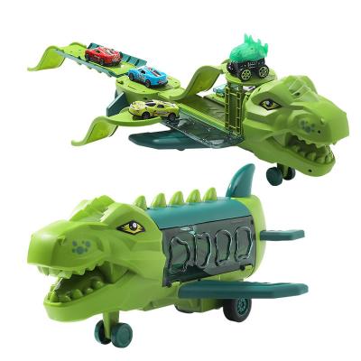 China Scene display Oversize dinosaur morphing engineering car airplane Children's toy car Baby morphing car track gift toy for sale