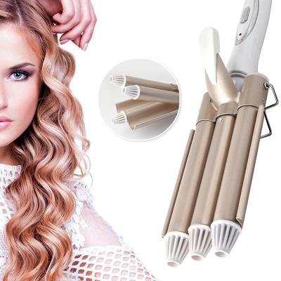 China Amazon Price Beauty Salon LCD Display Adjustable Heat Settings Best Show Big Wave Cordless Automatic Hair Curler Machine for sale