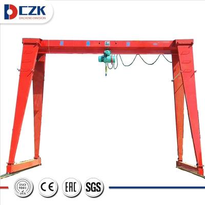 China 10t gantry crane 10t ton workshop EOT mobile single girder gantry crane 10 ton price quotation for sale