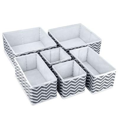 China 6 Pack Viable Cloth Storage Foldable Folding Dresser Drawer Clothes Organizer for Home for sale