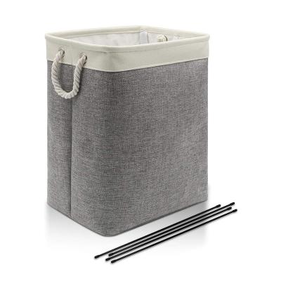 China Factory Price 66L Modern Heavy Duty Laundry Organizer Large Linen Laundry Home Folding Basket With Strong Handle for sale