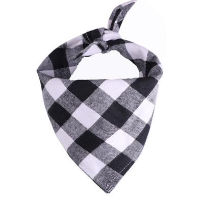 China Viable Good Quality Washable Pet Bandanas Plaid Triangle Adjustable Custom Dog Cat Bibs Scarf Bandana for sale