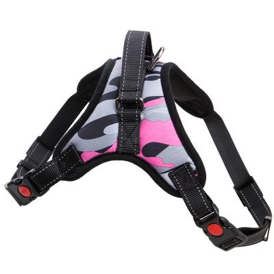 China 2021 Durable Safety Padded Padded Designer Adjustable Fashion Luxury Custom Camouflage Dog Vest Harness for sale