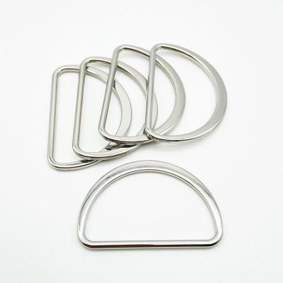 China K1939 40mm Inner Size Zinc Alloy Flat D-Clip In Shiny Silver Color for sale