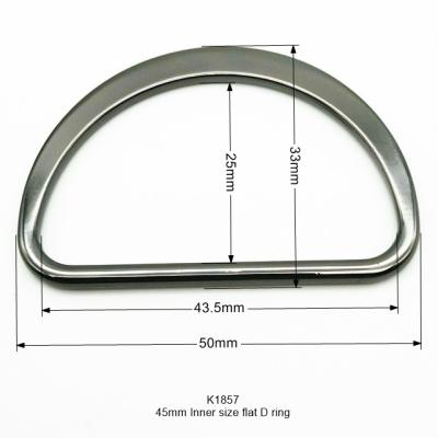 China 45mm Inner Size Flat Zinc Alloy D-ring Buckle For Belts for sale