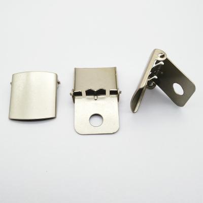 China High quality nickel free 18mm brass hat buckle hat buckle in shiny silver color for sale