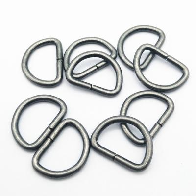 China Small D-ring 10mm inside metal nickel free, mini iron half ring for sale