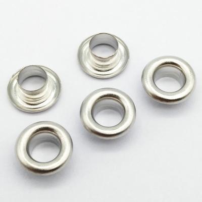 China Nickel free # outer 4am, inner 4mm small metal eyelet in silver color, shoes supply eyelets for sale