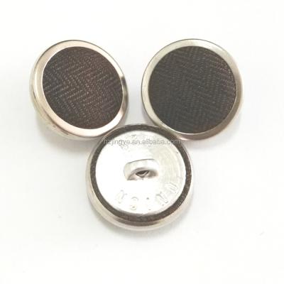 China Leg button 18.5mm covered with durable metal fabric with metal rim for sale