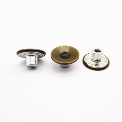 China Open Cap Truss Button 17mm Concave Viable In Anti-Brass Color, Brass Lattice Button for sale