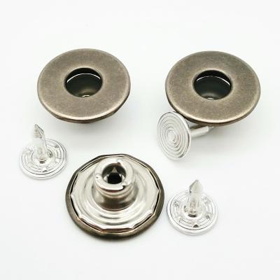 China Dry cleaning 17mm mesh open top knob in antique nickel color, denim brass knob for sale