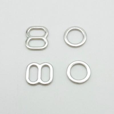 China Zinc Alloy Ring And Underwear 6mm Inner Flat Shape Slider For Bra Underwear Accessory for sale