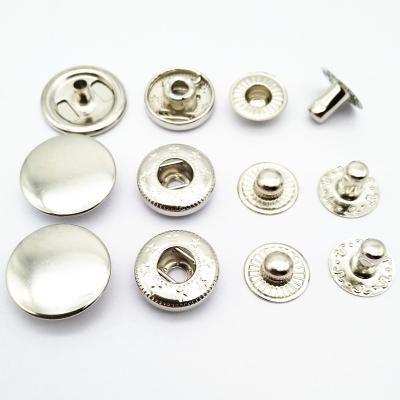 China 17mm Large Snap Button 27L Brass Snap Spring Snap Button, Brass Snap Button In Shiny Nickel Color For Coat for sale