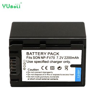 China Durable 7.2V 2600 Mah Li Ion Rechargeable Battery NP-FV70 NPFV70 FV70 camera battery from professional camera supplier for sale