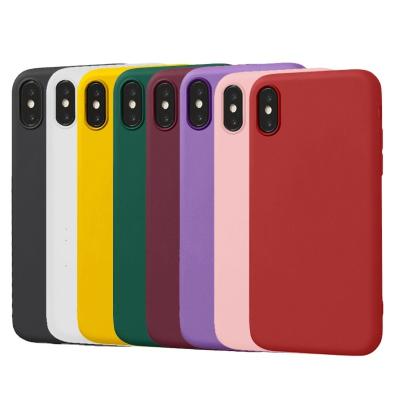 China Bulk Shock Resistant Wholesale Soft Mobile Accessories Mobile Phone Anti-fall Full Silicone Back Cover Case For iPhone/Android for sale