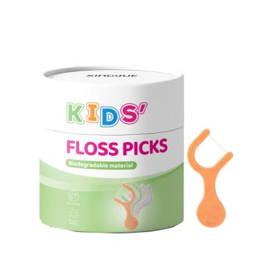 China Eco-friendly Biodegradable Colored Animal Shape Daily Flossers Child Dental Floss Pick For Kids for sale