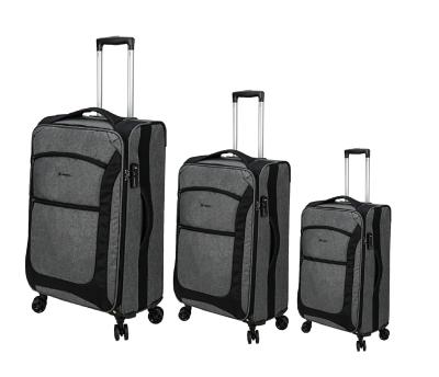 China Latest Design 3pcs Polyester Custom Multifunction Luggage Set Economical Trolley Case for sale